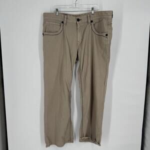 Rock Revival pants mens 42 khaki tan relaxed fit casual y2k classic